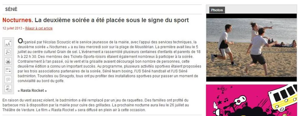 Télégramme - 12 juillet 2013