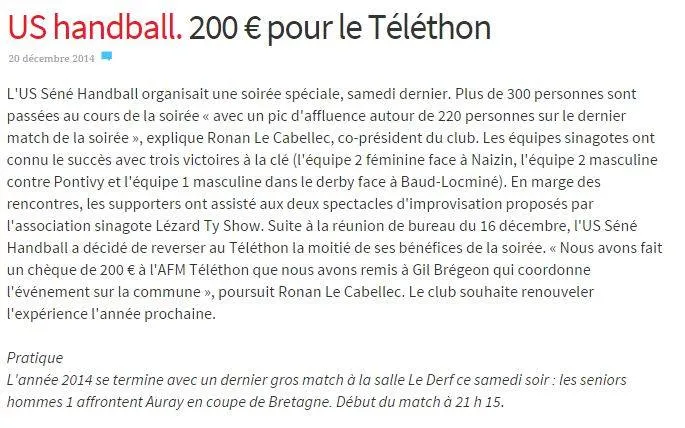 Télégramme - 20 décembre 2014