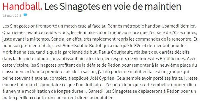 Télégramme - 12 mars 2015